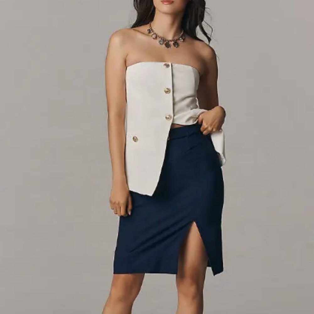 Anthropologie Belted Pencil Skirt - Size M NWT